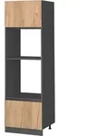 Vicco - Mikrowellenschrank R-line, Goldkraft Eiche, 60 Cm J-shape