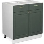 Vicco - K&uuml;chenunterschrank Fame-line, Gr&uuml;n-gold Landhaus, 80 Cm Ohne Arbeitsplatte