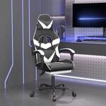 Gaming-stuhl Mit Fu&szlig;st&uuml;tze Schwarz Und Wei&szlig; Kunstleder Vidaxl