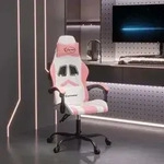 Gaming-stuhl Wei&szlig; Und Rosa Kunstleder Vidaxl
