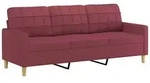 3-sitzer-sofa Weinrot 180 Cm Stoff Vidaxl