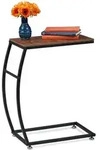 Relaxdays Beistelltisch Industrial Design, C-form, Hbt 58,5 X 47,5 X 25 Cm, Tisch