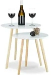 Relaxdays - Beistelltisch 2er Set Skandinavisch, 70er Design, Nachttische,