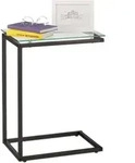 Beistelltisch, U-form, Glas Tischplatte, Metall, Bauhausstil, Konsolentisch Hxbxt: 61