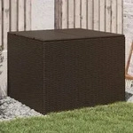 Gartentruhe Braun 291l Poly Rattan - Vidaxl