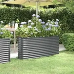 Hochbeet Verzinkter Stahl 152x40x68 Cm Anthrazit Vidaxl