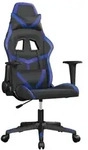 Gaming-stuhl Mit Massagefunktion Schwarz Und Blau Kunstleder Vidaxl