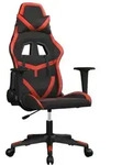 Gaming-stuhl Mit Massagefunktion Schwarz Und Rot Kunstleder Vidaxl67587