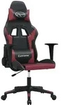 Gaming-stuhl Mit Massagefunktion Schwarz Und Weinrot Kunstleder Vidaxl