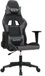 Gaming-stuhl Mit Massagefunktion Schwarz Und Grau Kunstleder Vidaxl