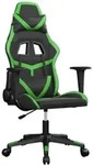 Vidaxl Massage Gaming Chair Black And Green Faux Leather