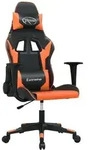Gaming-stuhl Mit Massagefunktion Schwarz Und Orange Kunstleder Vidaxl