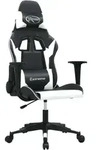 Gaming-stuhl Mit Massagefunktion Schwarz Und Wei&szlig; Kunstleder Vidaxl