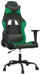 Gaming-stuhl Mit Massagefunktion Schwarz Und Gr&uuml;n Kunstleder Vidaxl