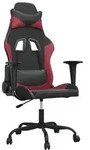 Gaming-stuhl Mit Massagefunktion Schwarz Und Weinrot Kunstleder Vidaxl
