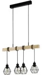 Eglo Pendelleuchte Townshend 5 Schwarz Holz 110 X 70 Cm