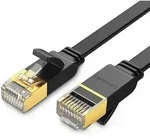 Flaches Patchkabelkabel Lan Stp Rj45 Cat 7 10gbps 10m Schwarz