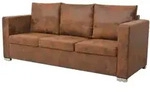 Sofa 3-sitzer 191x73x82 Cm Wildleder-optik - Vidaxl