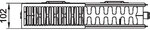 Kermi Therm-x2 Line Kompaktheizk&ouml;rper Typ 22 405x805mm Plk220400801n1k