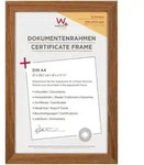 Fiorito Holzrahmen Kunstglas, 21x29,7 Cm, Eiche Dunkel