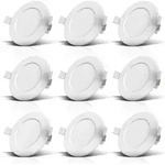 B.k.licht - Einbauspot 100mm 9er Set - 230v, 6w, 450lm, Led, Ip44, Warmwei&szlig;,...