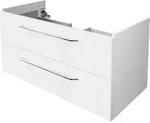 Fackelmann - Milano Waschtischunterschrank 100cm - Wei&szlig; Hochglanz -