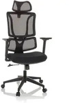 B&uuml;rostuhl / Drehstuhl Ergomy Sitz Stoff / R&uuml;cken Netzstoff Schwarz Mybuero