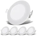 B.k.licht - 5er Set Led Bad Einbaustrahler 230v Flach, Ip65, Badezimmer, Neutralwei&szlig;