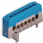Pollmann - Neutralleiterklemme 7-polig, 16 Mm2, Blau, F&uuml;r Hutschiene