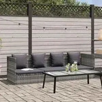 Garten-sofabett 200x60 Cm Poly Rattan Grau - Vidaxl