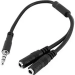 Startech.com Adapter Kopfh&ouml;rer Mit Mikrofon Mini-jack 3.5mm 4-pin Zu Separaten