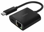 Belkin Usb-c / Gigabit-ethernet- Adapter 60w Pd, Schw. Inc001btbk