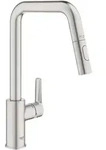 Quickfix Start - Sp&uuml;ltischarmatur Mit Ausziehbarer Brause, Supersteel 30631dc0 -