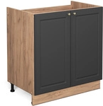 Vicco - Sp&uuml;lenunterschrank Fame-line, Anthrazit-gold, 80 Cm Ohne Arbeitsplatte