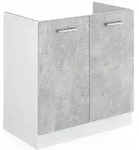 Sp&uuml;lenunterschrank R-line, Beton, 80 Cm Ohne Arbeitsplatte, Vicco