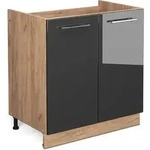 Sp&uuml;lenunterschrank Fame-line, Anthrazit Hochglanz, 80 Cm Ohne Arbeitsplatte Vicco
