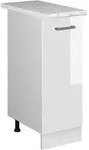 Vicco - Apothekerschrank R-line, Wei&szlig; Hochglanz, 30 Cm , Ap Marmor