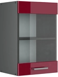 Vicco - K&uuml;chenglasschrank R-line, Bordeaux Hochglanz, 40 Cm
