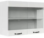 K&uuml;chenglasschrank R-line, Wei&szlig; Landhaus, 80 Cm Vicco