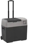 K&uuml;hlbox Mit R&auml;dern Und Griff Schwarz Und Grau 50 L Polypropylen