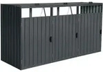 Home Deluxe - M&uuml;lltonnenbox Dreit&uuml;rig Cubo - 3x 240l Menge 3 M&uuml;lltonnenbox