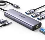 Ugreen 6-in-1 Usb-c Auf 3x Usb-a 3.0 / Hdmi / Rj45 / Usb-c Pd - Grau