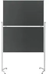 Tafelwand B1200xh1500mm Klappbar Fahrbar Filz Grau Magnetoplan