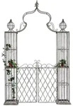 Rosenbogen Mit Tor Pforte Metall 275x170 Cm Rundbogen Torbogen Pergola 110241
