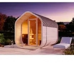 Fasssauna Scandicube Wave Comfort Fasssauna 3 Sitzb&auml;nke Aus Holz, Sauna Mit 42...