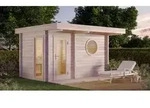 Finntherm Saunahaus Feldkirch-70 Gartensauna 3 Sitzb&auml;nke Aus Holz, Sauna Mit 70 Mm