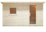 Saunahaus Outdoor Mit Vorraum Talo Xl - 400 X 217 Cm F&uuml;r 5 Personen Gartensauna