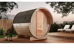 Fasssauna Samantha Fasssauna 2 Sitzb&auml;nke Aus Holz, Sauna Mit 42 Mm Wandst&auml;rke,
