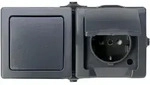Kopp 138615002 Feuchtraum-schalterprogramm Nautic Anthrazit 1 St.