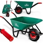 Schubkarre 100l Bauschubkarre Gartenschubkarre 250kg Belastbarkeit Luftreifen Stabil